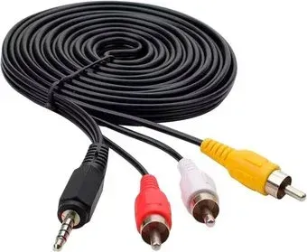 USBTOP 3xRCA - 3.5 мм (1.5 м, jack 18 мм, черный)