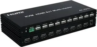 USBTOP 8-ми портовый HDMI 4K USB с функцией делителя экрана