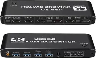 USBTOP 2х2 HDMI 4K USB3.0