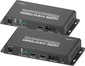 USBTOP HDMI USB по оптическому кабелю SC до 20км (1 приемник, 1 передатчик)