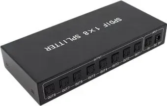 USBTOP 1x8 оптический Toslink, активный