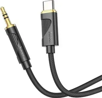 Hoco UPA30 USB 2 Type-C - 3.5 мм jack (1 м, черный)