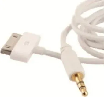 VCOM CV223 3.5 мм jack - Apple 30-pin (1 м, белый)