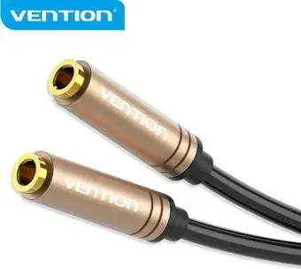 Vention BFABY 3.5 мм jack - .5 мм jack (0.3 м, золотистый/черный)