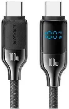 Usams SJ742 USB Type-C - USB Type-C (1.2 м, черный)