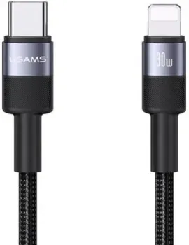 Usams SJ729 USB Type-C - Lightning (1.2 м, черный)