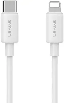 Usams SJ712 USB Type-C - Lightning (1 м, белый)