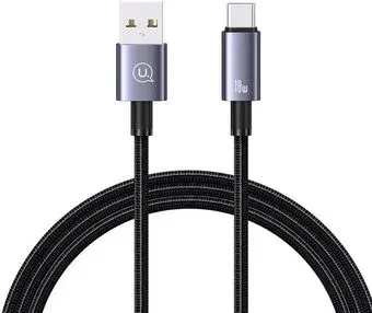 Usams US-SJ666 USB Type-A - USB Type-C (2 м, черный)