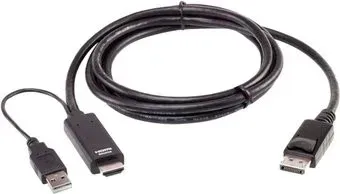 Aten 2L-7D02HDP HDMI/USB Type-A - DisplayPort (1.8 м, черный)