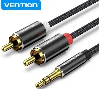 Vention BCPBF 3.5 Jack - 2x RCA (1 м, черный)