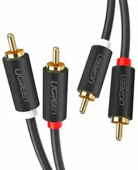 Ugreen AV104 10519 2RCA - 2RCA (3 м, черный)