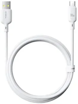 Baseus Silky Series Fast Charging Cable USB to Type-C 100W (1 м, белый)