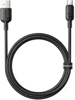 Baseus Silky Series Fast Charging Cable USB to Type-C 100W (1 м, черный)