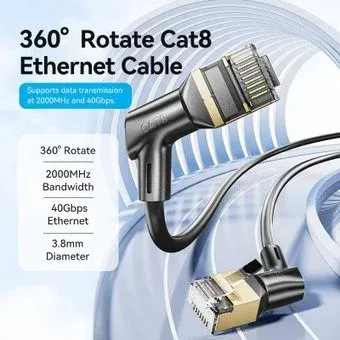 Vention IKLBH RJ45 - RJ45 (2 м, черный)