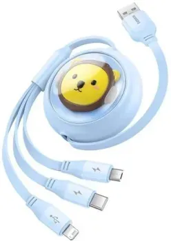 Baseus CB000063 USB Type-A - Lightning/USB Type-C/microUSB (1.1 м, синий)