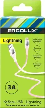 Ergolux ELX-CDC03-C14 USB Type-A - Lightning (1.2 м, розовый)