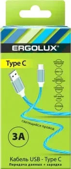 Ergolux ELX-CDC02-C06 USB Type-A - USB Type-C (1.2 м, синий)