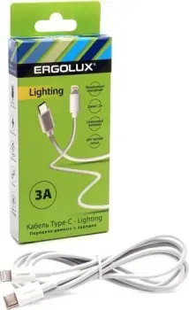 Ergolux ELX-CDC04-C01 USB Type-C - Lightning (1.2 м, белый)