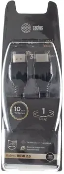 CACTUS HDMI - HDMI CS-HDMI.2-1 HDMI (1 м, черный)
