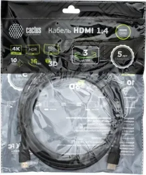 CACTUS HDMI - HDMI CS-HDMI.1.4-3 HDMI (3 м, черный)