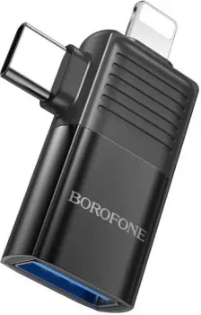 Borofone BV18 Lightning - USB Type-C - USB Type-A (черный)