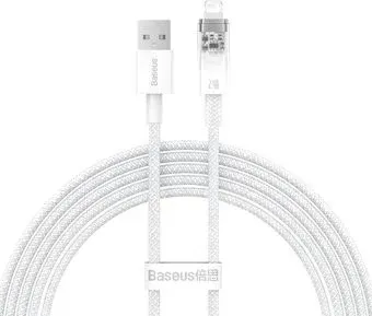 Baseus Explorer Series Fast Charging Cable with Smart Temperature Control 2.4A USB Type-A - Lightning (2 м, белый)