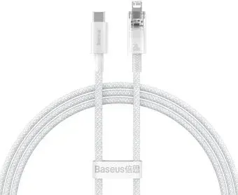 Baseus Explorer Series Fast Charging Cable with Smart Temperature Control 20W USB Type-C - Lightning (1 м, белый)