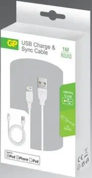 GP CB13WE-2B1 USB Type-A - Lightning (1 м, белый)