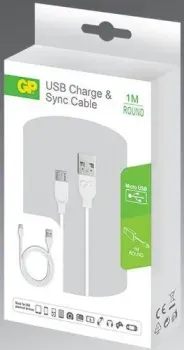 GP CB14WE-2B1 USB Type-A - microUSB (1 м, белый)