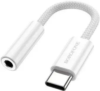 Borofone BV15 USB Type-C - 3.5 Jack (белый)