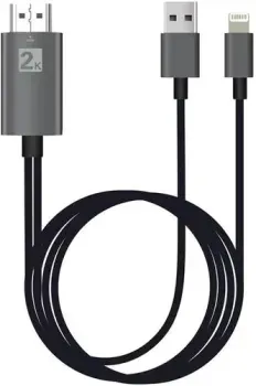 USBTOP HDMI 2K - Lightning (1.8 м, черный)