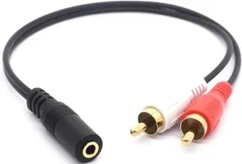 USBTOP 2x RCA - 3.5 mm (0.4 м, черный)