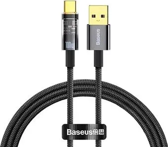Baseus Explorer Series Auto Power-Off Fast Charging USB Type-A -USB Type-C (2 м, черный)