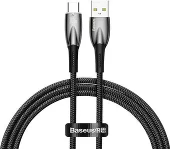 Baseus Glimmer Series Fast Charging Data Cable USB Type-A - Type-C 100W CADH000501 (2 м, черный)