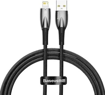 Baseus Glimmer Series Fast Charging Data Cable USB Type-A - Lightning 2.4A CADH000201 (1 м, черный)