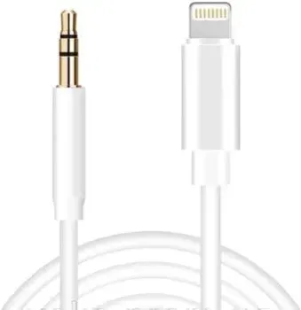 USBTOP Lighting - jack 3.5 мм (1 м, белый)