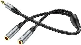 Hoco UPA21 Jack 3.5 (F) - х2 Jack 3.5 (M)