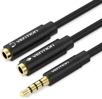Vention BBVBY 3.5 мм Jack - 2x3.5мм Jack (0.3 м, черный)