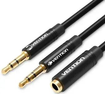 Vention BBUBY 2x3.5мм Jack - 3.5 мм Jack (0.3 м, черный)