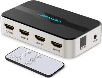 Vention AFJH0 HDMI - 3xHDMI + 3.5 Jack