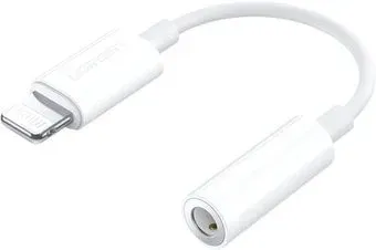 Ugreen US212 30759 Lightning - 3.5 Jack (0.07 м, белый)
