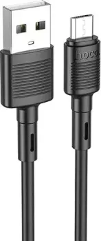 Hoco X83 USB Type-A - microUSB (1 м, черный)