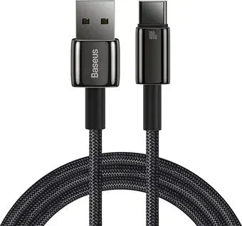 Baseus Tungsten Gold USB Type-A - USB Type-C (1 м, черный)