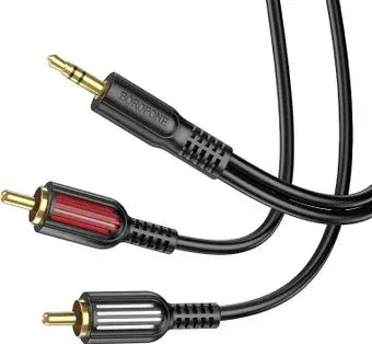 Borofone BL11 3.5 Jack - 2xRCA (1.5 м, черный)
