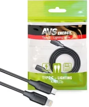 AVS TC-LI01 USB Type C - Lighting (1 м, черный)