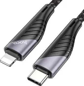 Hoco U95 Freeway PD USB Type-C - Lightning (1.2 м, черный)