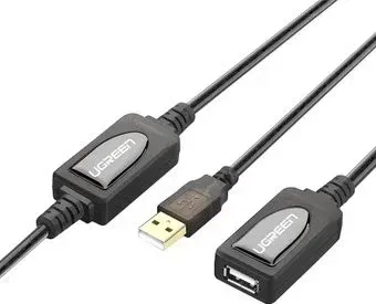 Ugreen US121 10323 USB Type-A - USB Type-A (15 м, черный)