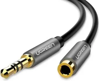 Ugreen AV118 3.5 мм - 3.5 мм (1.5 м, черный/серый)