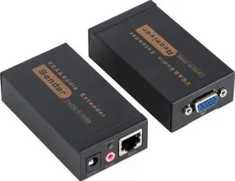 USBTOP VGA на 100м по витой паре RJ45 со звуком jack 3.5mm, комплект