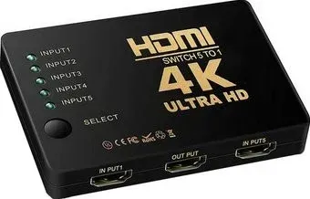 USBTOP 5x1 HDMI UltraHD 4K 3D + пульт ДУ + внешний ИК датчик, активный